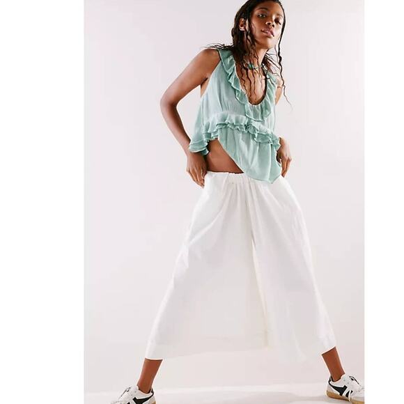 New Free People If Only Maxi Skirt Set $168 SMALL Harbor Green Boho Chic - Picture 6 of 7